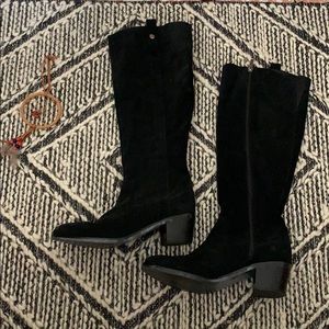 Marc fisher genuine black suede boots
